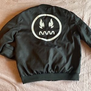 Bomber jacket reversible zip up